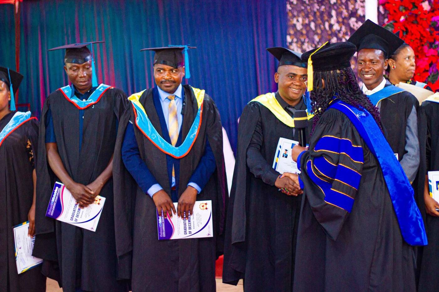 Graduates at a SEGTI commissioning ceremony